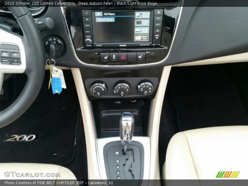 Deep Auburn Pearl / Black/Light Frost Beige 2013 Chrysler 200 Limited Convertible