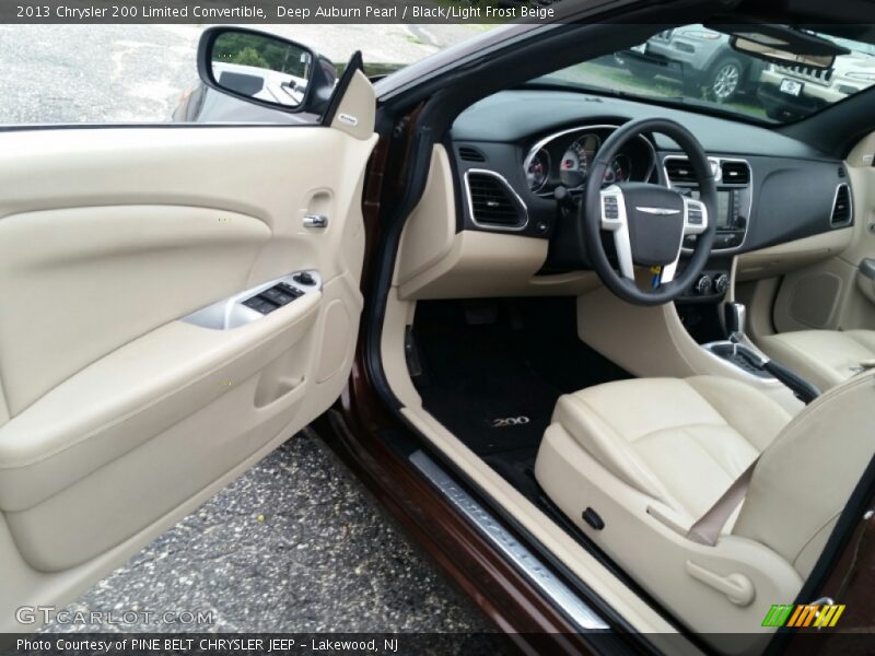Deep Auburn Pearl / Black/Light Frost Beige 2013 Chrysler 200 Limited Convertible