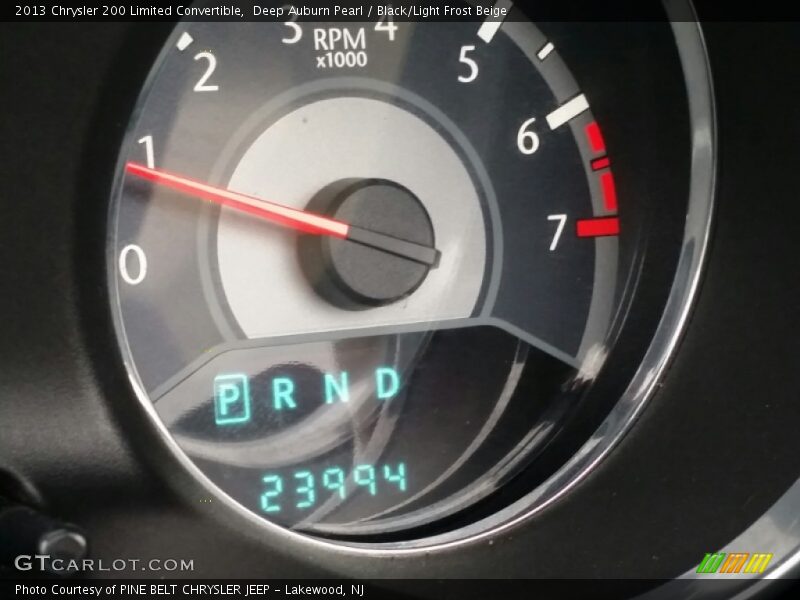 Deep Auburn Pearl / Black/Light Frost Beige 2013 Chrysler 200 Limited Convertible