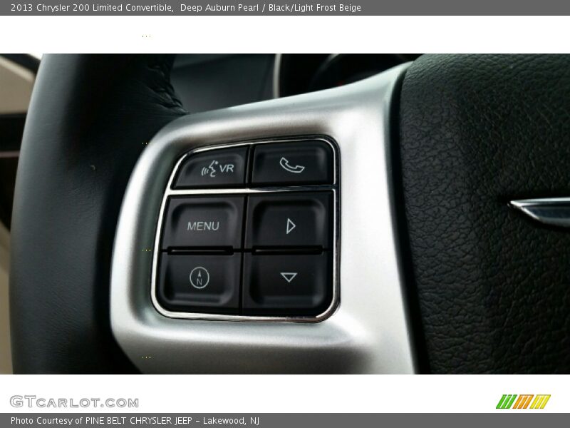 Deep Auburn Pearl / Black/Light Frost Beige 2013 Chrysler 200 Limited Convertible