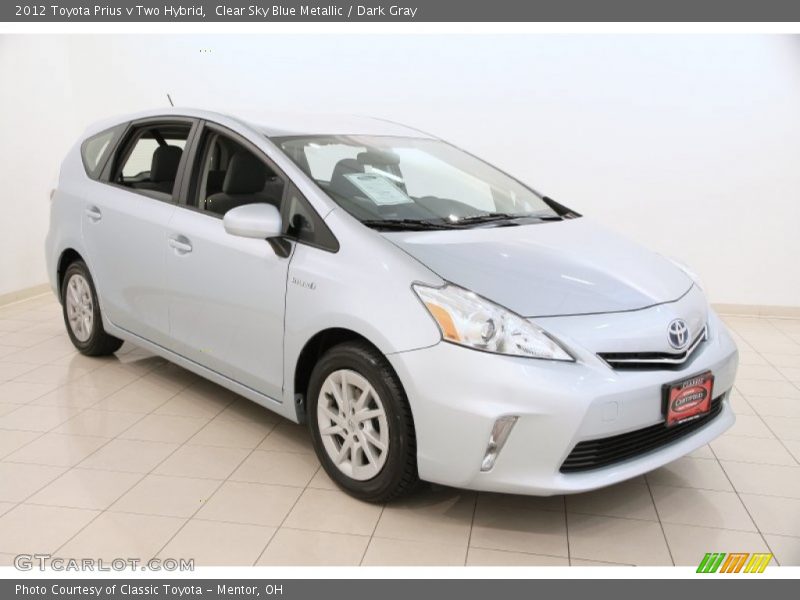 Clear Sky Blue Metallic / Dark Gray 2012 Toyota Prius v Two Hybrid