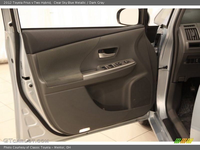 Clear Sky Blue Metallic / Dark Gray 2012 Toyota Prius v Two Hybrid