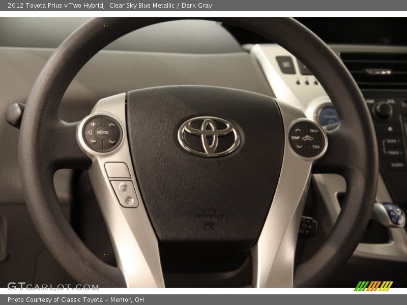 Clear Sky Blue Metallic / Dark Gray 2012 Toyota Prius v Two Hybrid
