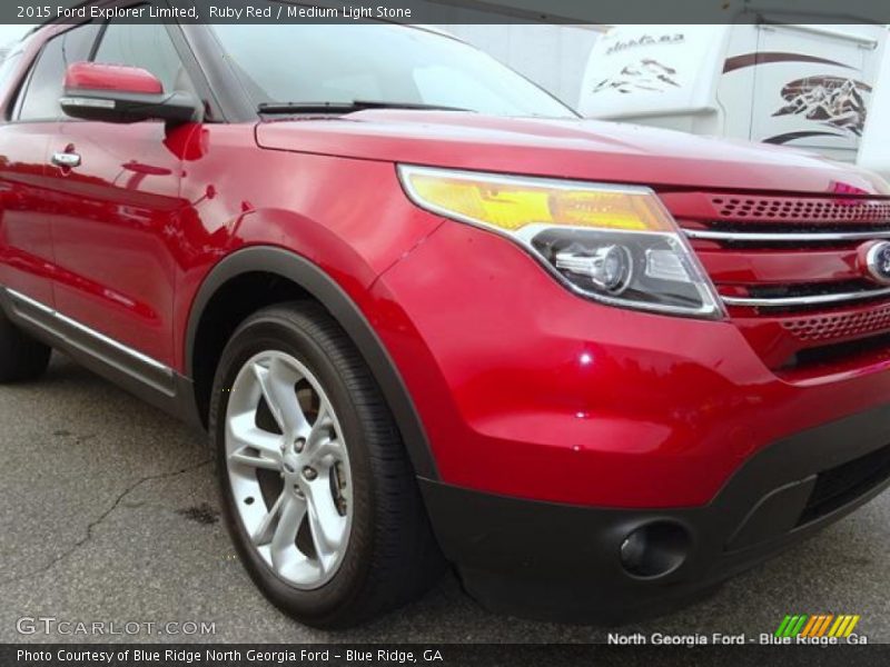 Ruby Red / Medium Light Stone 2015 Ford Explorer Limited
