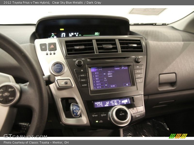 Clear Sky Blue Metallic / Dark Gray 2012 Toyota Prius v Two Hybrid
