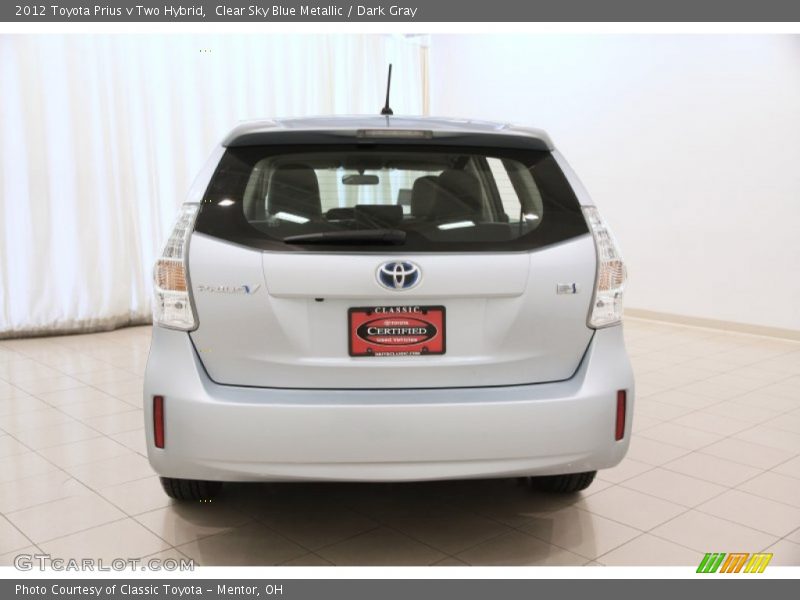 Clear Sky Blue Metallic / Dark Gray 2012 Toyota Prius v Two Hybrid