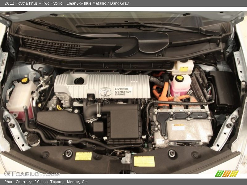 Clear Sky Blue Metallic / Dark Gray 2012 Toyota Prius v Two Hybrid