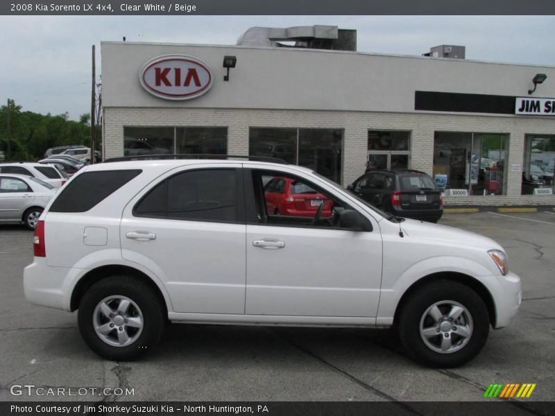 Clear White / Beige 2008 Kia Sorento LX 4x4