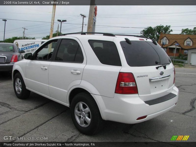 Clear White / Beige 2008 Kia Sorento LX 4x4