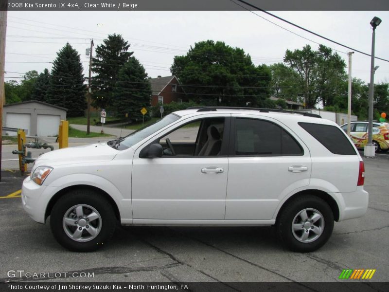 Clear White / Beige 2008 Kia Sorento LX 4x4