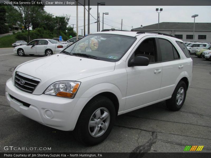 Clear White / Beige 2008 Kia Sorento LX 4x4