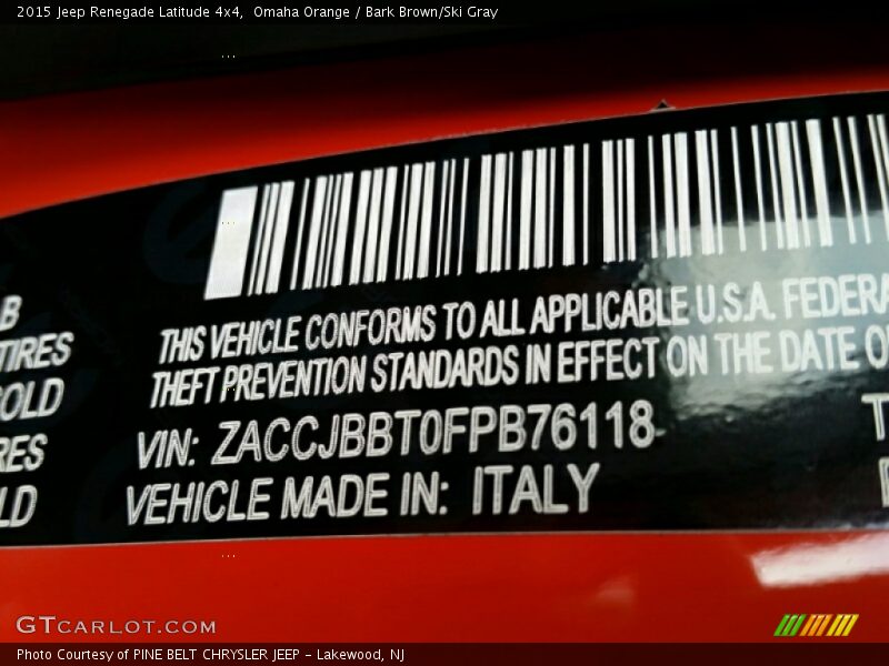 Omaha Orange / Bark Brown/Ski Gray 2015 Jeep Renegade Latitude 4x4