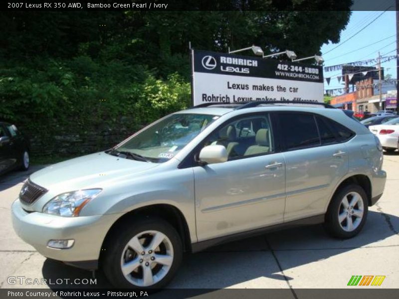 Bamboo Green Pearl / Ivory 2007 Lexus RX 350 AWD