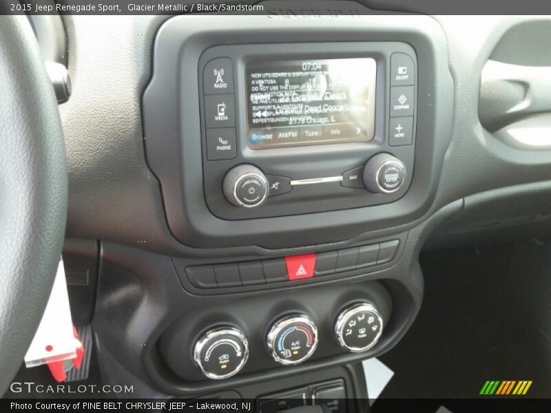 Glacier Metallic / Black/Sandstorm 2015 Jeep Renegade Sport