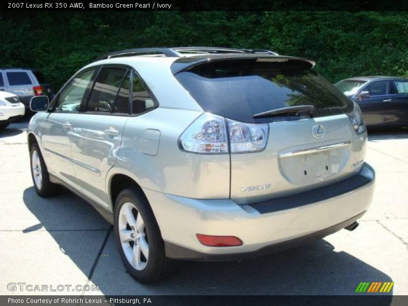 Bamboo Green Pearl / Ivory 2007 Lexus RX 350 AWD