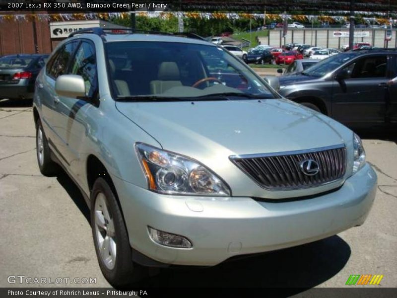 Bamboo Green Pearl / Ivory 2007 Lexus RX 350 AWD