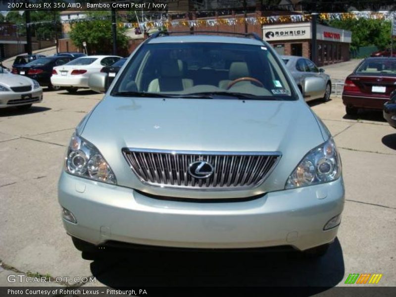 Bamboo Green Pearl / Ivory 2007 Lexus RX 350 AWD