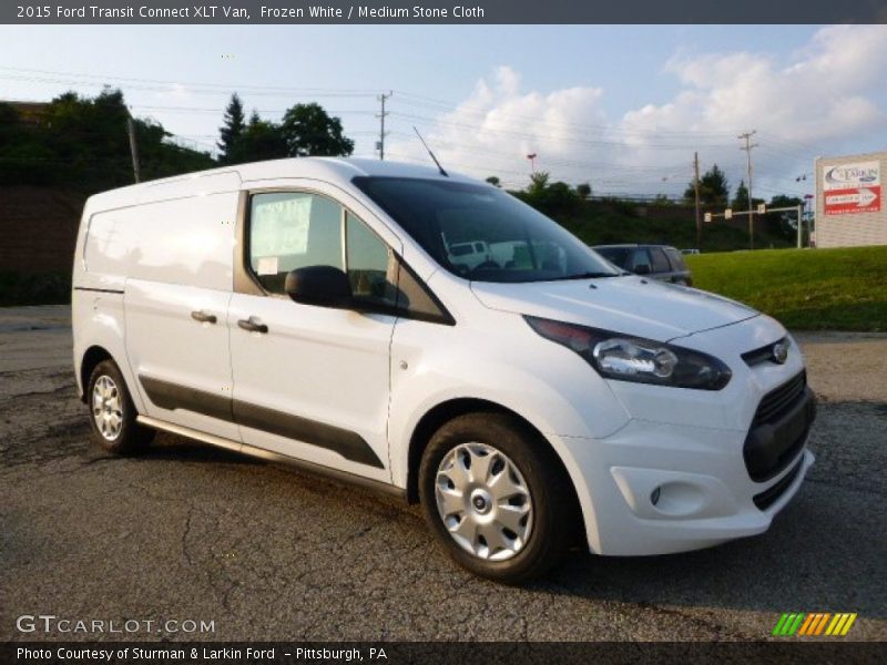 Frozen White / Medium Stone Cloth 2015 Ford Transit Connect XLT Van