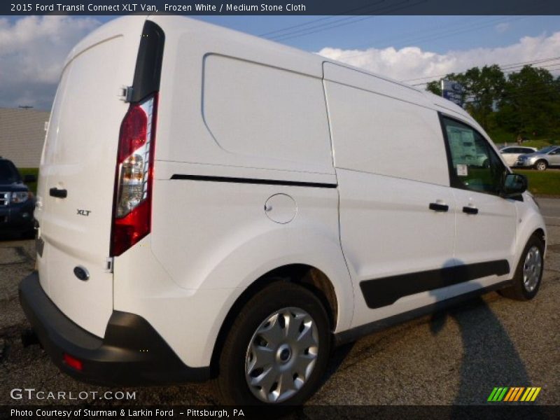 Frozen White / Medium Stone Cloth 2015 Ford Transit Connect XLT Van