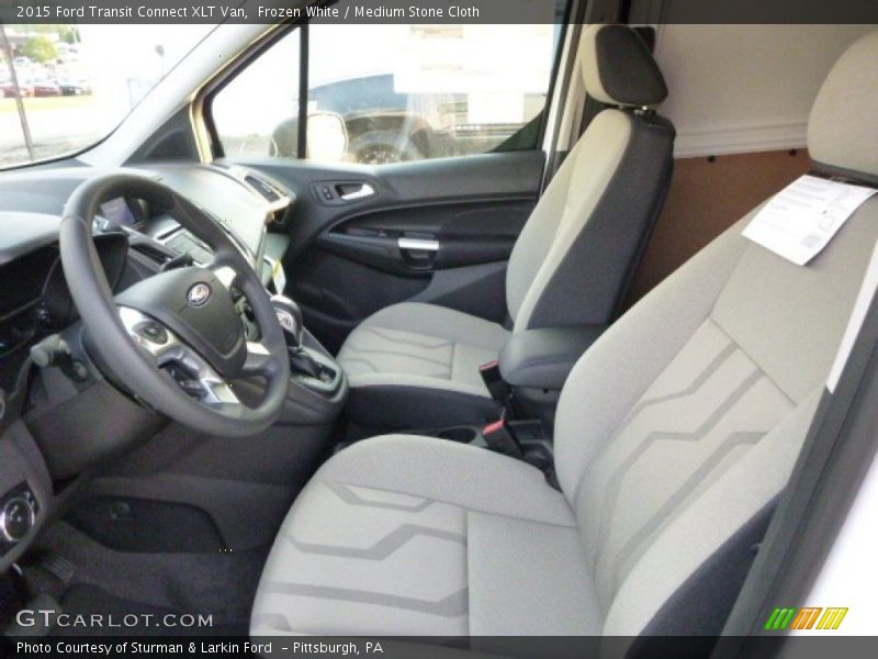 Frozen White / Medium Stone Cloth 2015 Ford Transit Connect XLT Van