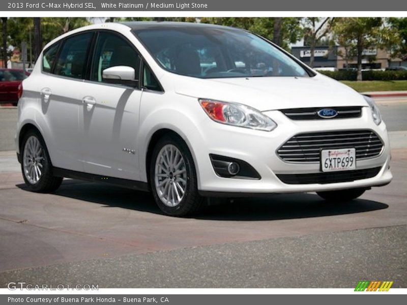 White Platinum / Medium Light Stone 2013 Ford C-Max Hybrid SEL