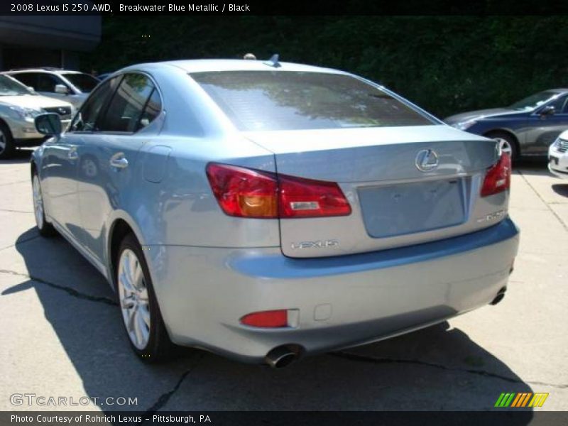 Breakwater Blue Metallic / Black 2008 Lexus IS 250 AWD