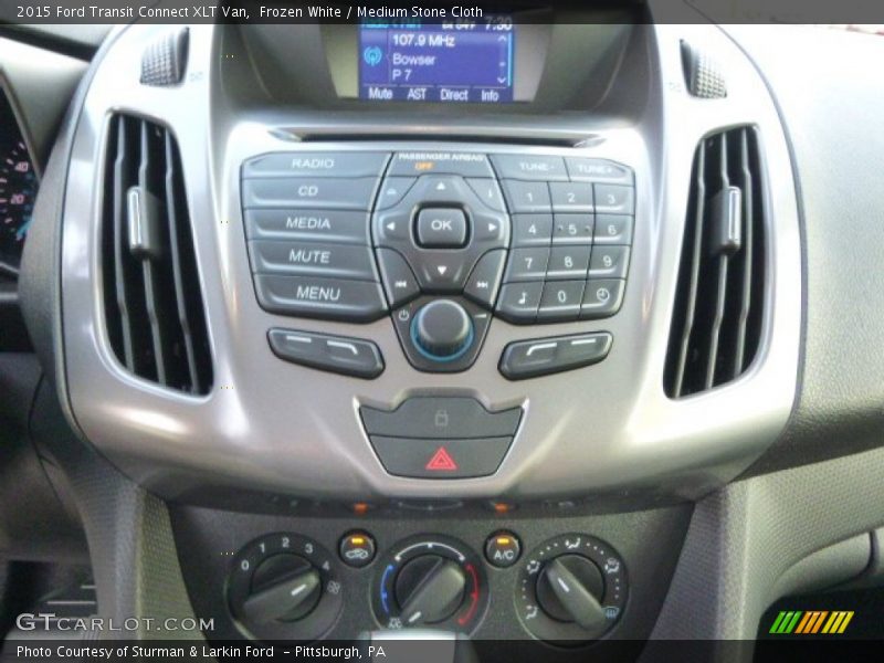 Frozen White / Medium Stone Cloth 2015 Ford Transit Connect XLT Van