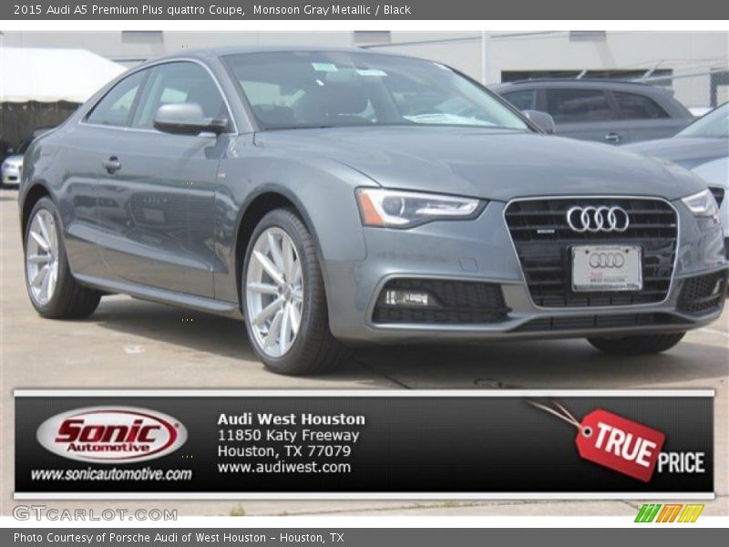 Monsoon Gray Metallic / Black 2015 Audi A5 Premium Plus quattro Coupe