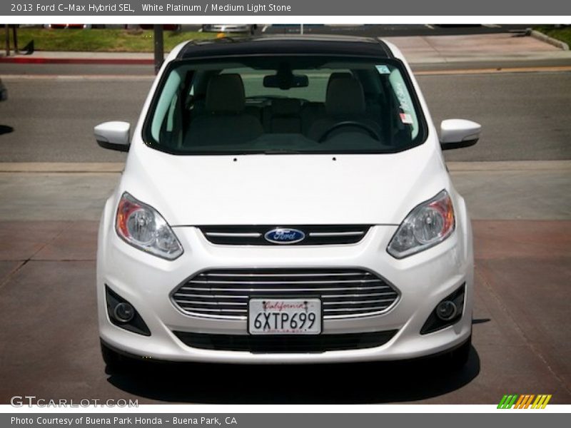 White Platinum / Medium Light Stone 2013 Ford C-Max Hybrid SEL