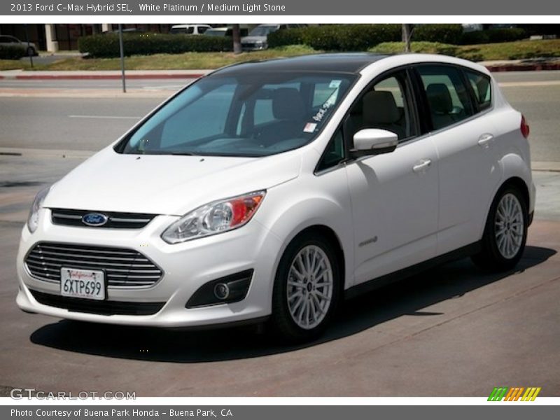White Platinum / Medium Light Stone 2013 Ford C-Max Hybrid SEL