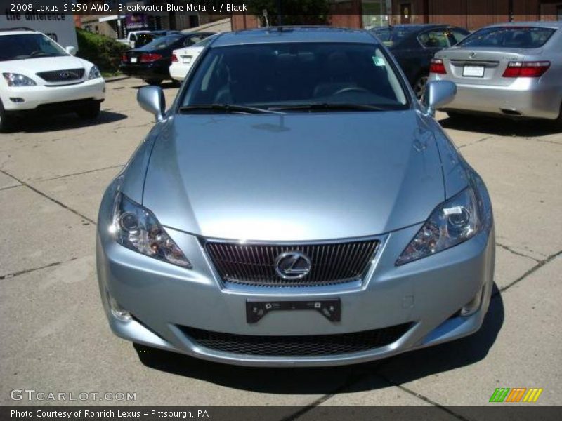 Breakwater Blue Metallic / Black 2008 Lexus IS 250 AWD