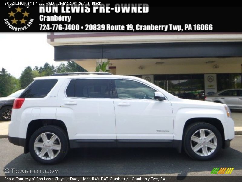 Olympic White / Jet Black 2012 GMC Terrain SLE AWD