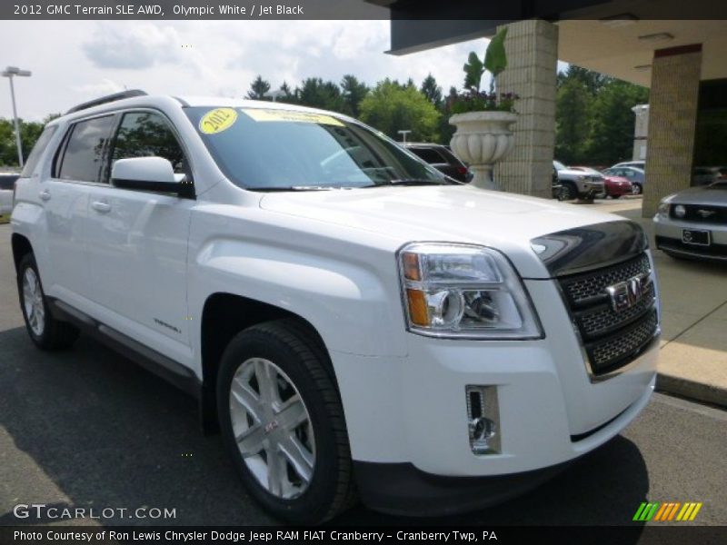 Olympic White / Jet Black 2012 GMC Terrain SLE AWD