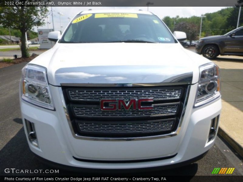 Olympic White / Jet Black 2012 GMC Terrain SLE AWD