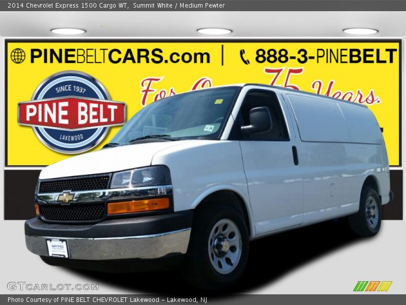 Summit White / Medium Pewter 2014 Chevrolet Express 1500 Cargo WT