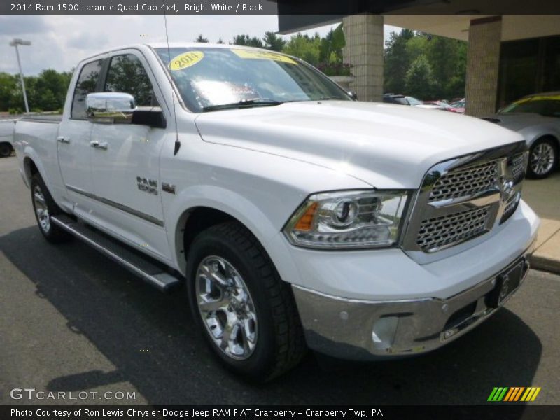 Bright White / Black 2014 Ram 1500 Laramie Quad Cab 4x4