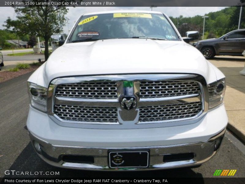 Bright White / Black 2014 Ram 1500 Laramie Quad Cab 4x4