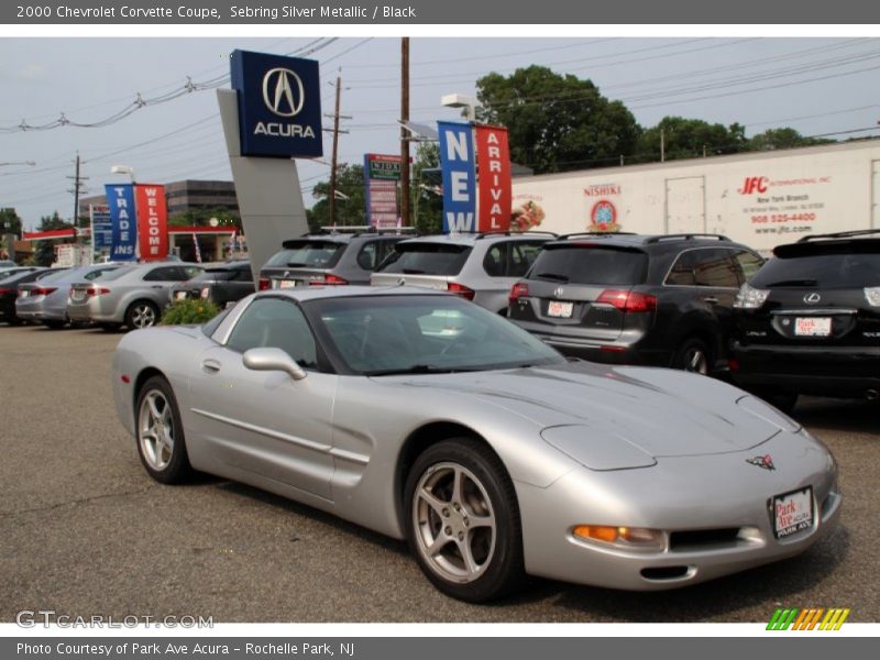 Sebring Silver Metallic / Black 2000 Chevrolet Corvette Coupe