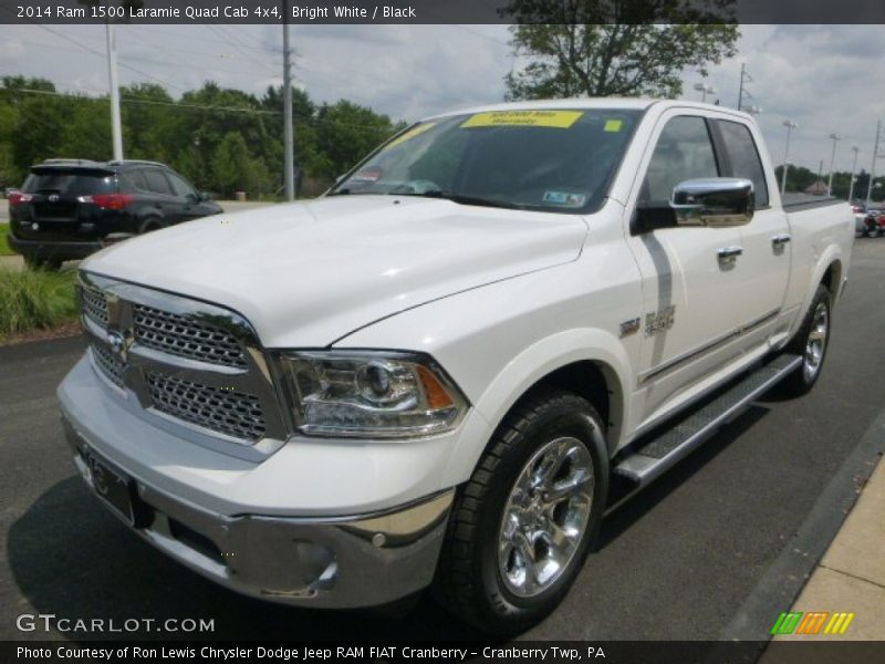Bright White / Black 2014 Ram 1500 Laramie Quad Cab 4x4