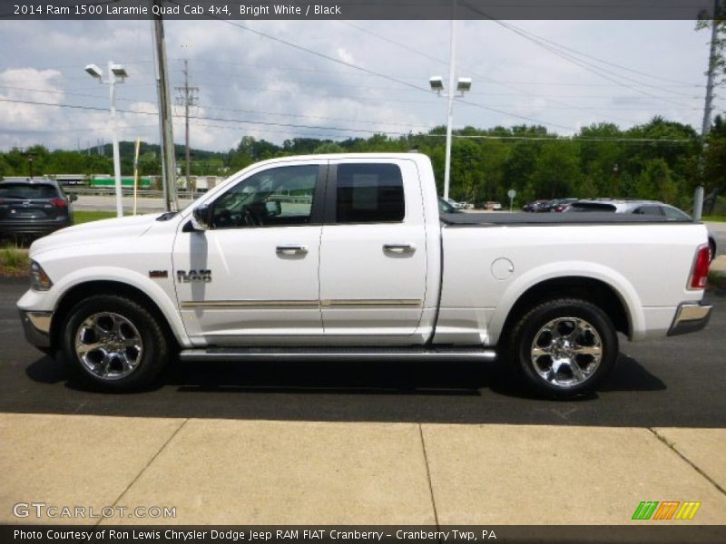 Bright White / Black 2014 Ram 1500 Laramie Quad Cab 4x4