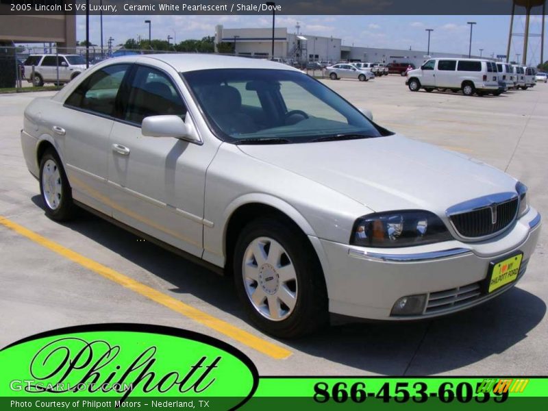Ceramic White Pearlescent / Shale/Dove 2005 Lincoln LS V6 Luxury