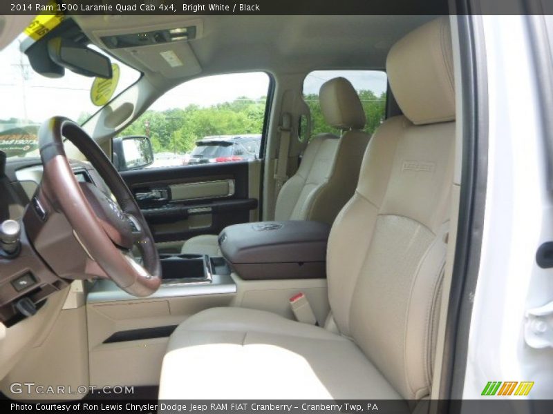 Bright White / Black 2014 Ram 1500 Laramie Quad Cab 4x4