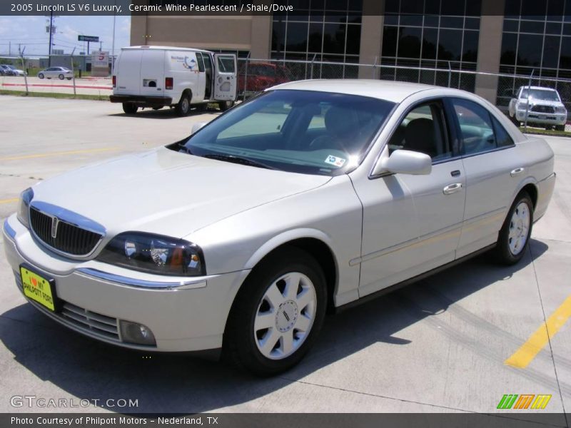 Ceramic White Pearlescent / Shale/Dove 2005 Lincoln LS V6 Luxury