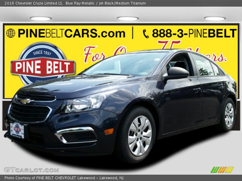 Blue Ray Metallic / Jet Black/Medium Titanium 2016 Chevrolet Cruze Limited LS