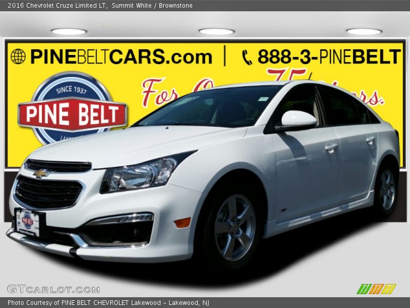 Summit White / Brownstone 2016 Chevrolet Cruze Limited LT