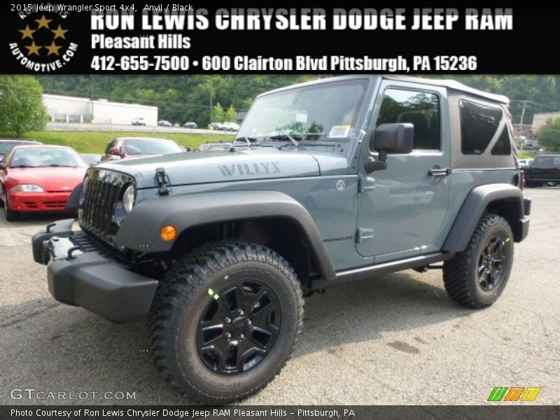 Anvil / Black 2015 Jeep Wrangler Sport 4x4