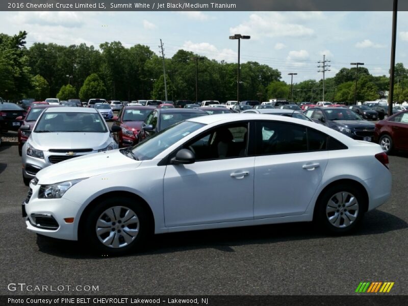 Summit White / Jet Black/Medium Titanium 2016 Chevrolet Cruze Limited LS