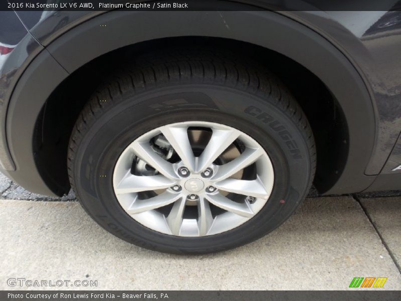 Platinum Graphite / Satin Black 2016 Kia Sorento LX V6 AWD