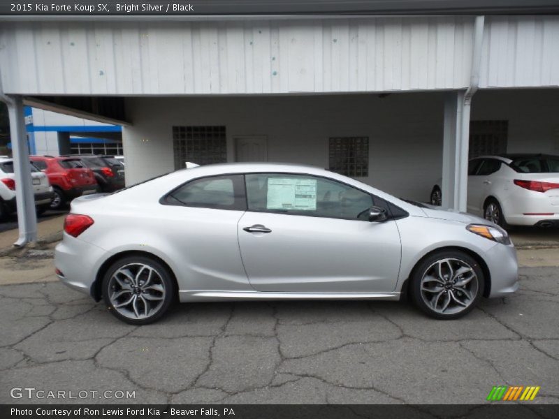 Bright Silver / Black 2015 Kia Forte Koup SX