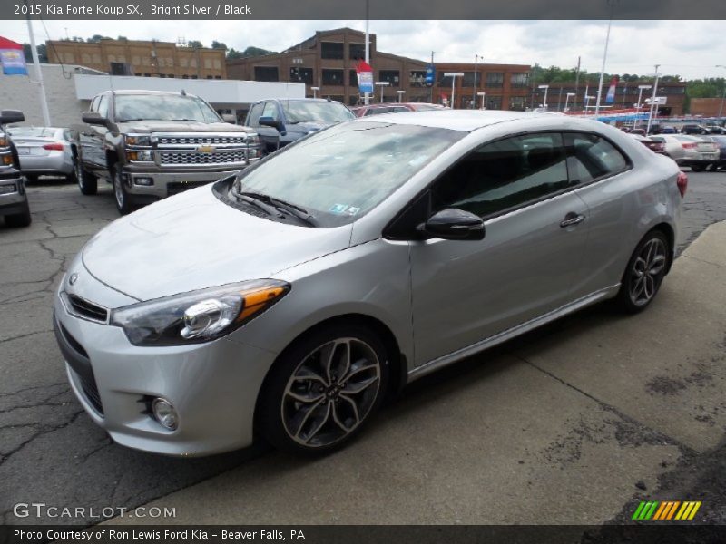 Bright Silver / Black 2015 Kia Forte Koup SX